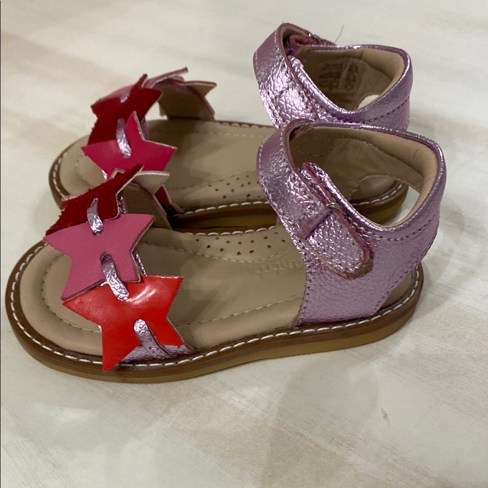 Elephantito Pink and Red Star Sandals - Picture 3 of 7